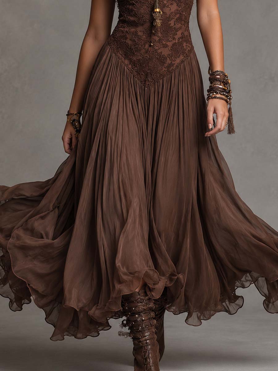 Aveline - Vestido Cacao Romance