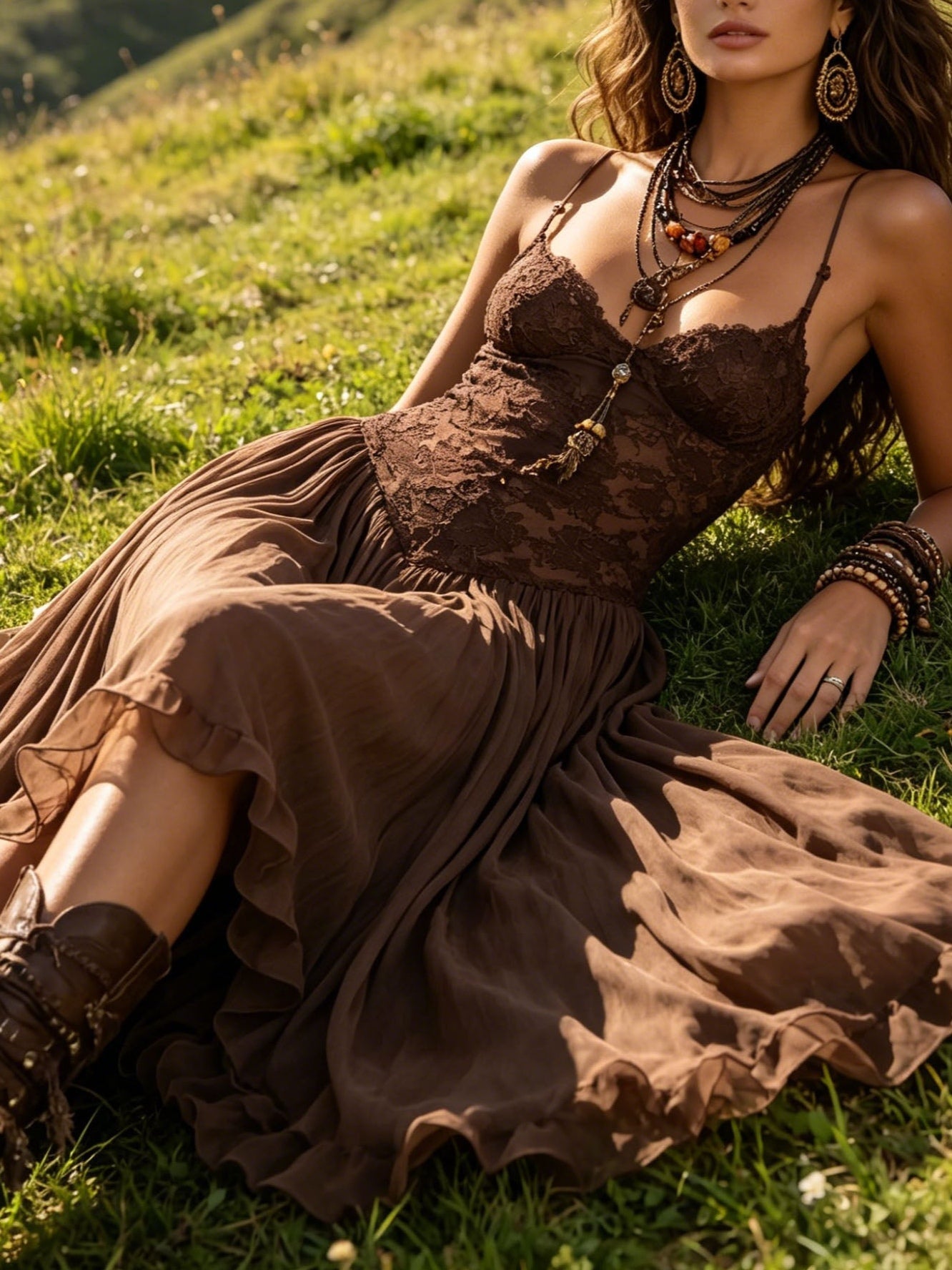 Aveline - Vestido Cacao Romance