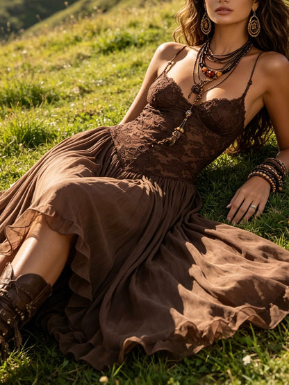 Aveline - Vestido Cacao Romance