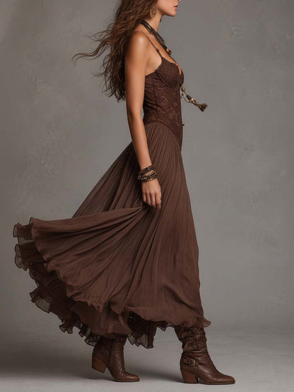 Aveline - Vestido Cacao Romance