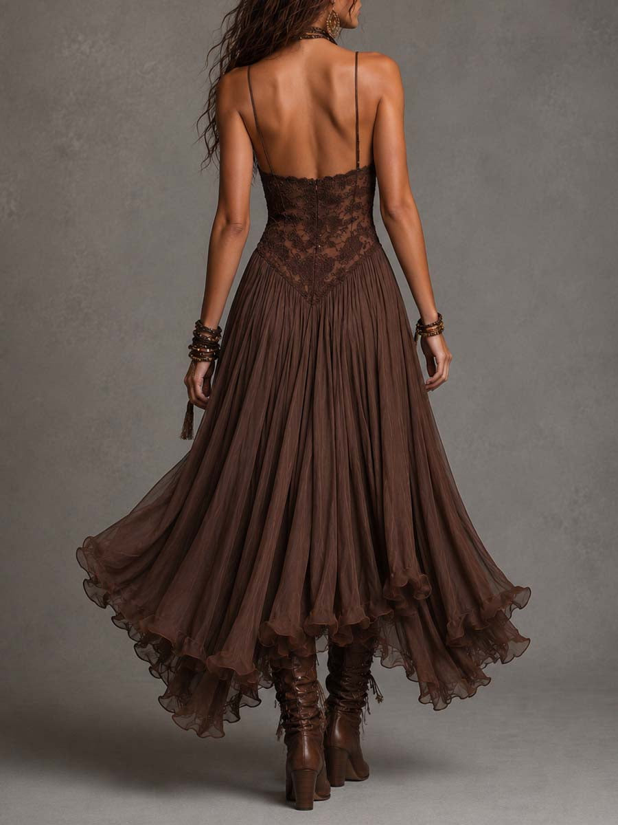 Aveline - Vestido Cacao Romance