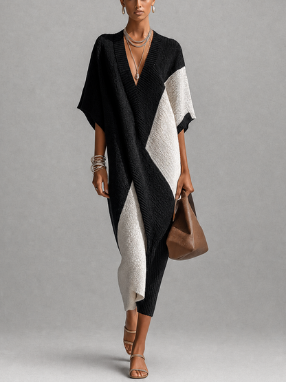 Vera - Vestido Ébano Marfil