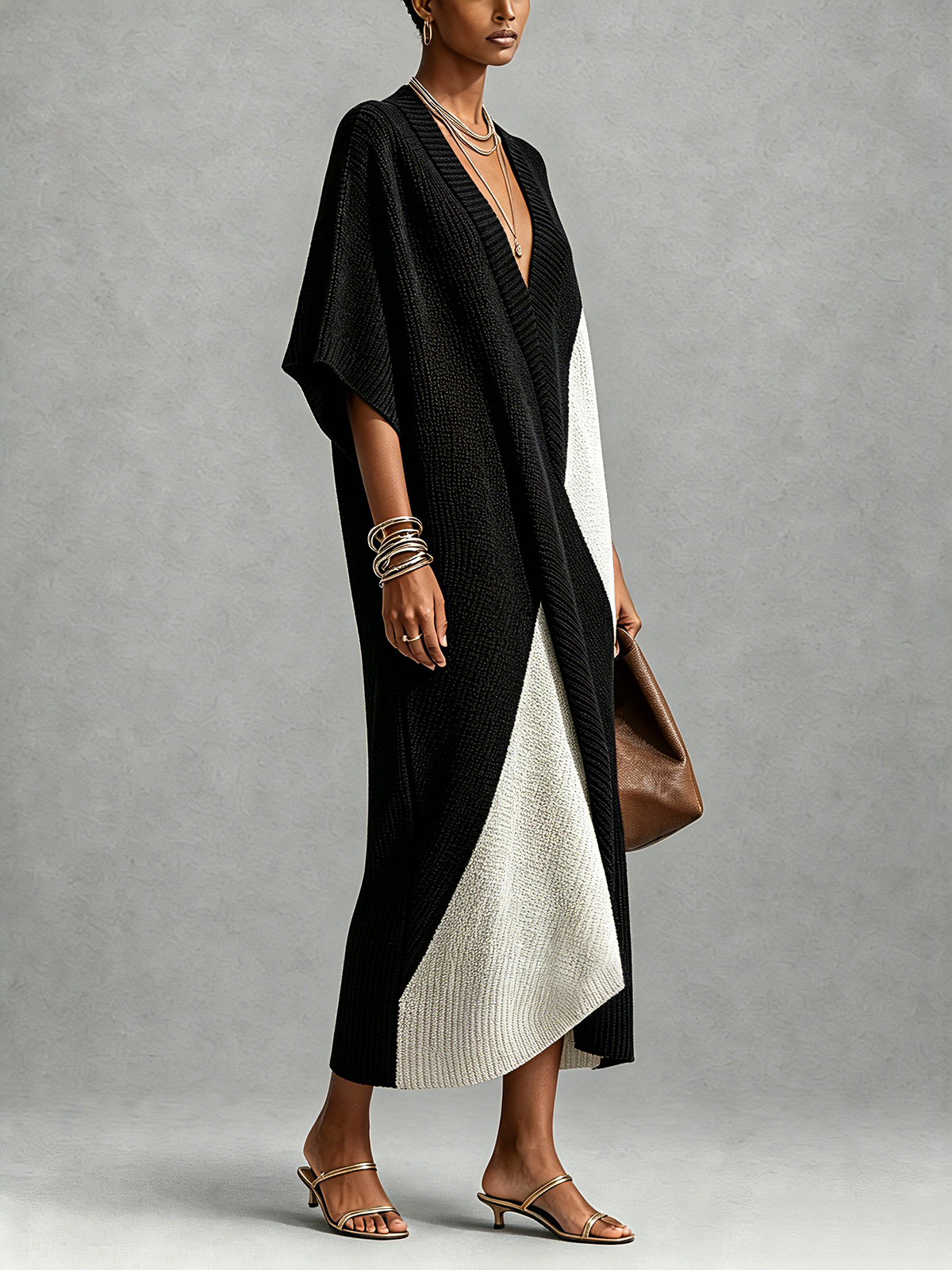 Vera - Vestido Ébano Marfil
