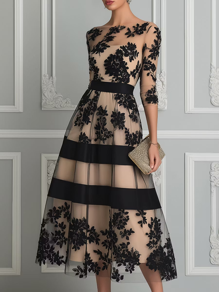 Ottilie - Robe Noire Étoile