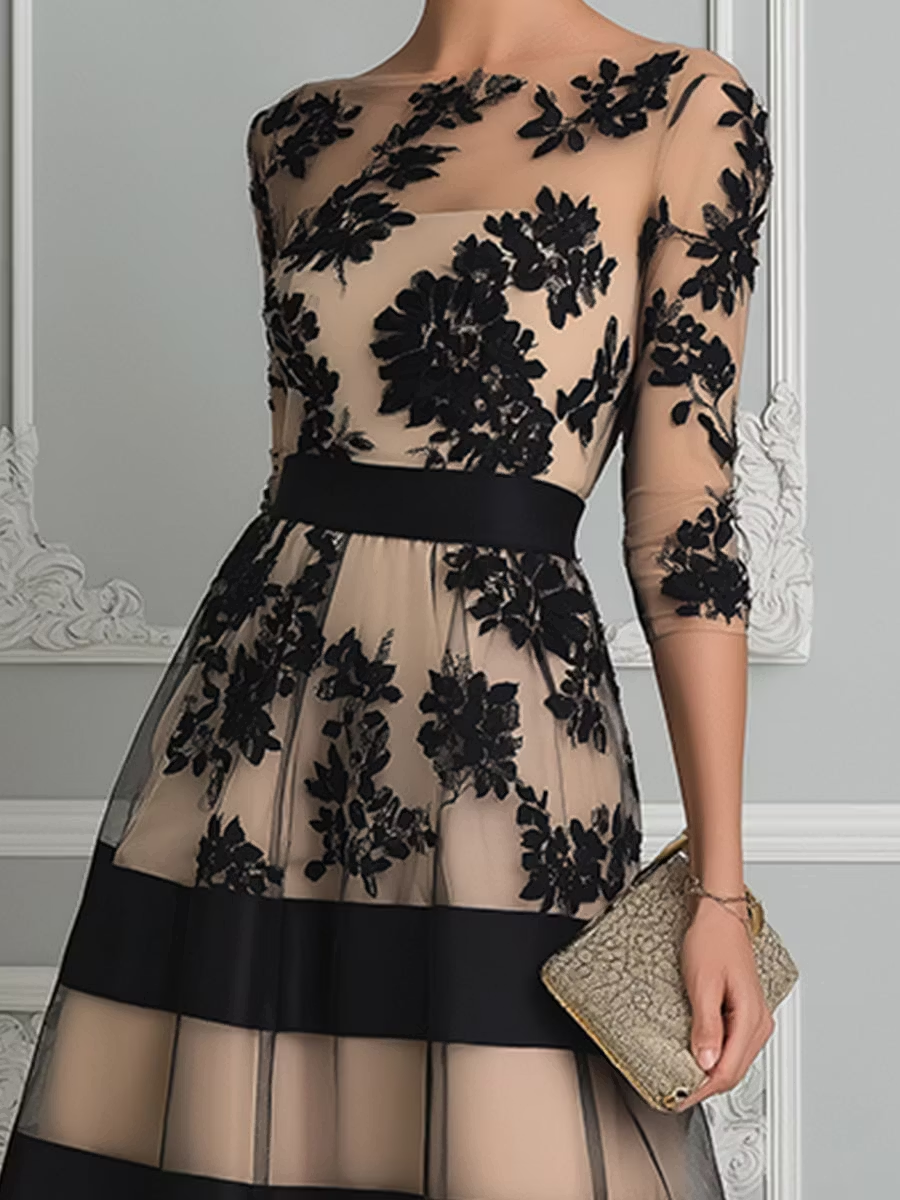 Ottilie - Robe Noire Étoile