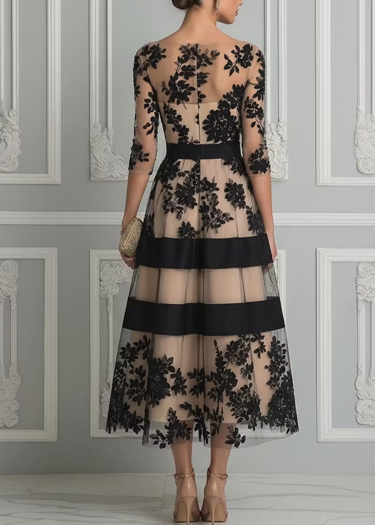 Ottilie - Robe Noire Étoile