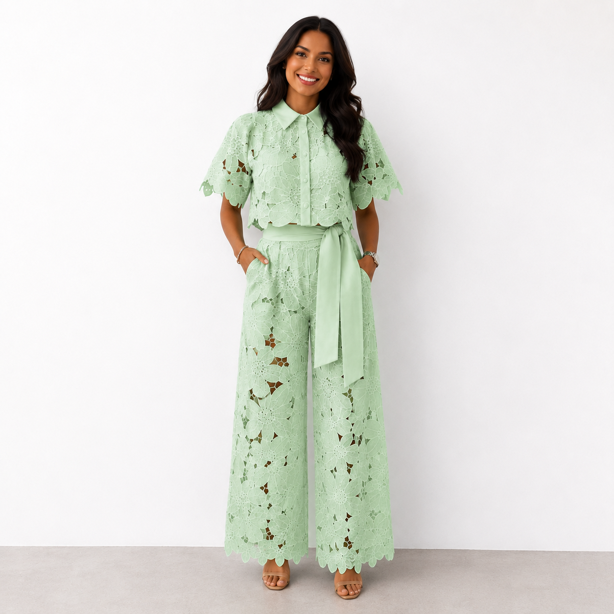 Carla • Conjunto de Encaje Floral