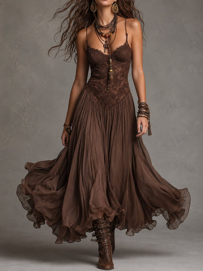 Aveline - Vestido Cacao Romance